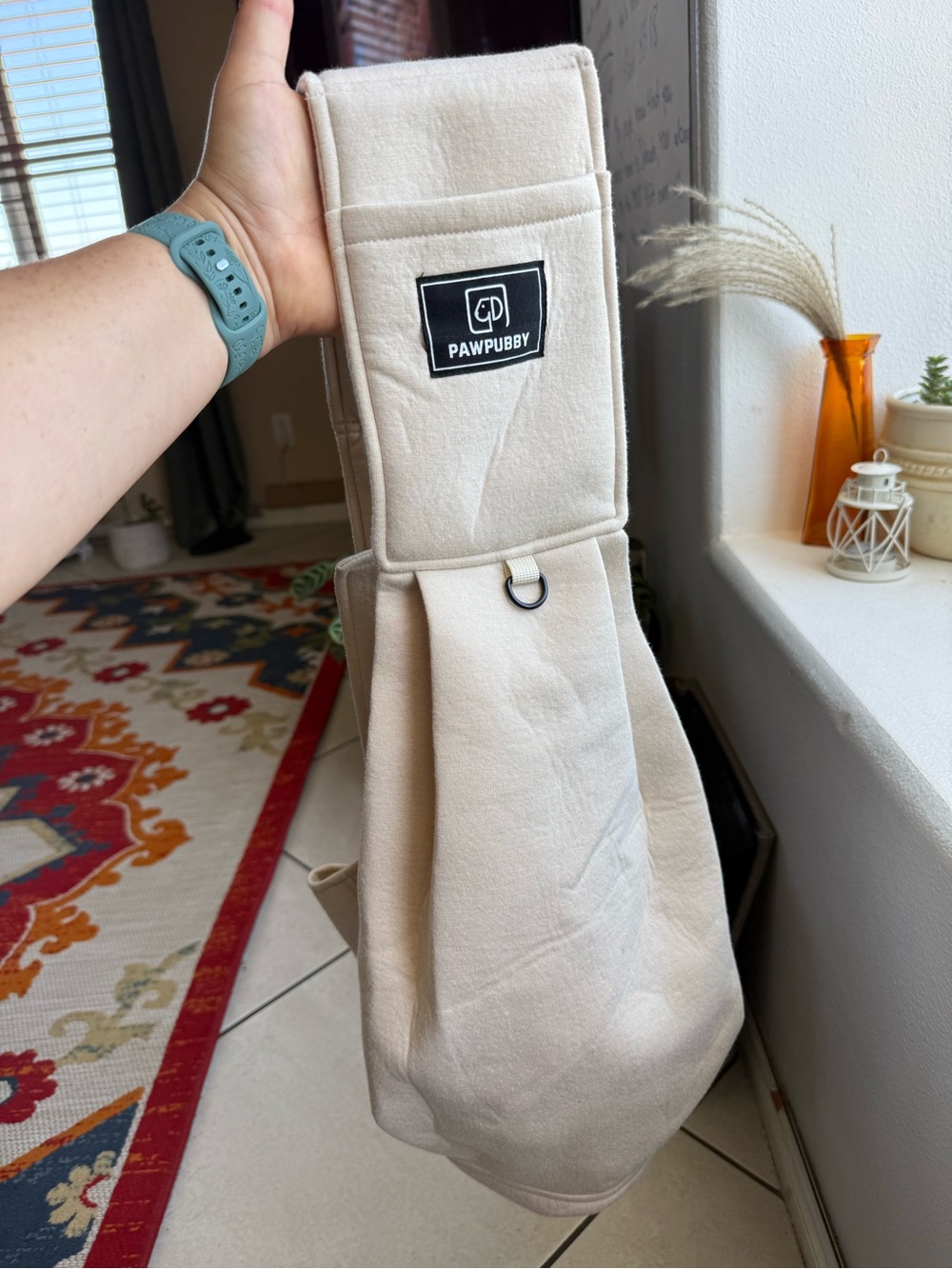 Cream Pet Sling Carrier - Hands-Free Comfort